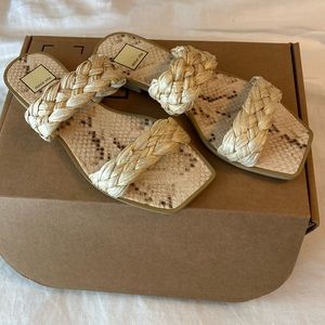 Dolce Vita Indy Light Natural Raffia Sandals NWT